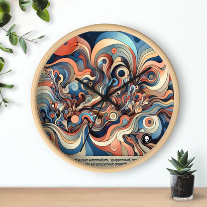 "Unleashing the Unconscious: A Surrealistic Exploration" - The Alien Wall Clock Surrealist Automatism