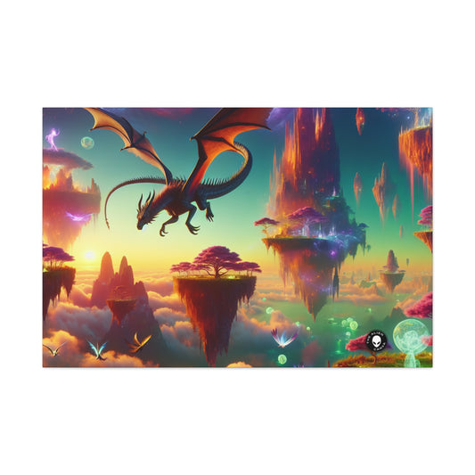 "Dragon's Flight in the Fantastical Realm" - The Alien Canva