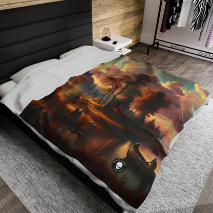 "Whispers of Love in the Enchanted Forest" - The Alien Velveteen Plush Blanket Romanticism