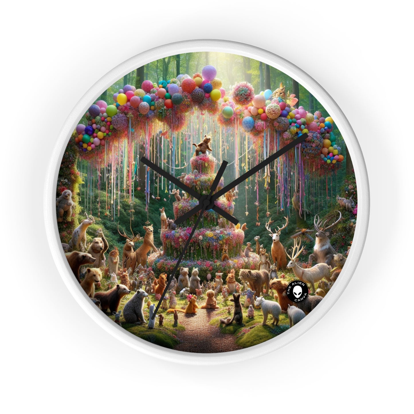 "Forest Fiesta" - The Alien Wall Clock