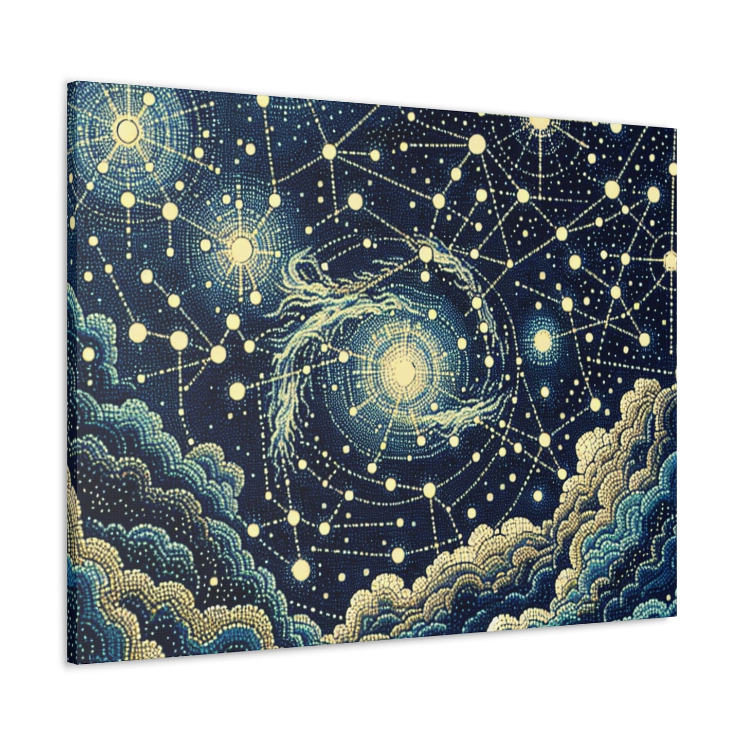 "Dotting the Heavens" - The Alien Canva Pointillism Style