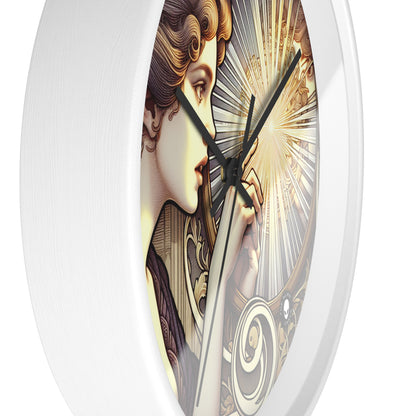 "Reflection of Beauty" - The Alien Wall Clock Art Nouveau