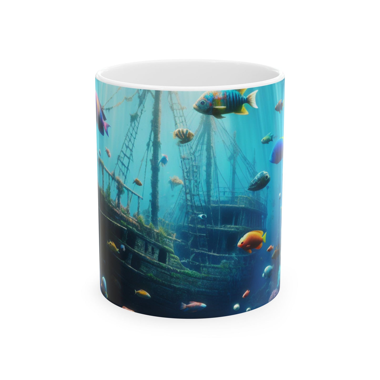 Taza de cerámica alienígena de 11 oz "Sunken Shipwreck Wonderland"