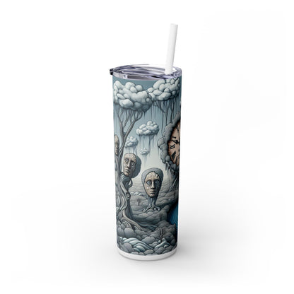 "Fantasy Wonderland: donde el tiempo se dobla y los árboles hablan" - Vaso delgado con pajita de 20 oz de Alien Maars®