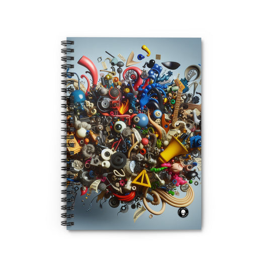 "Surreal Fusion: Crafting a Visual Poem" - The Alien Spiral Notebook (Ruled Line) Dadaism