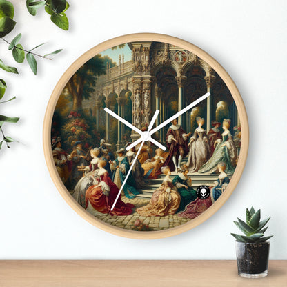 "Elegancia real: un retrato de jardín de inspiración gótica" - The Alien Wall Clock International Gothic