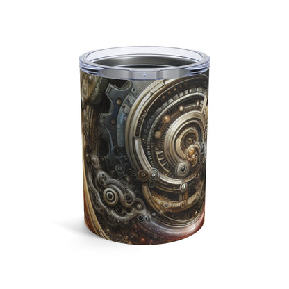 "Bio-Mech Cityscape: Harmonious Fusion" - The Alien Tumbler 10oz Bio-mechanical Art