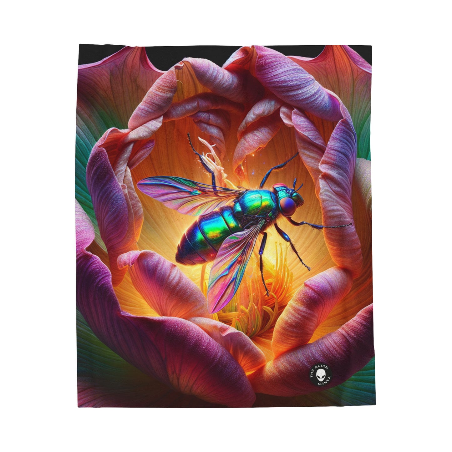 "La beauté de la nature : une mosaïque d'insectes hyperréaliste" - La couverture en peluche Alien Velveteen Hyperréalisme