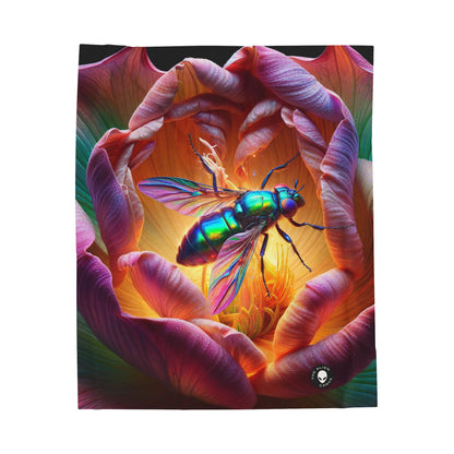 "The Beauty of Nature: A Hyperrealistic Insect Mosaic" - The Alien Velveteen Plush Blanket Hyperrealism