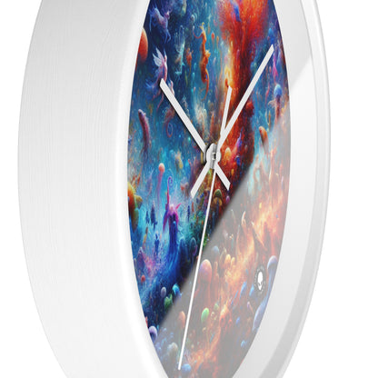 "Glowing Coral Dance Party" - The Alien Wall Clock