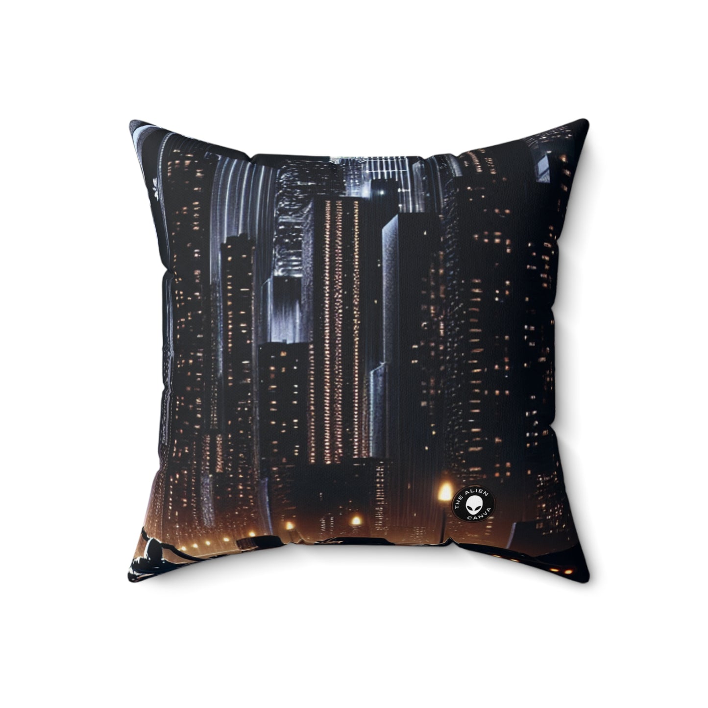 "The World is Mine: A City Drive" - The Alien Spun Polyester Square Pillow