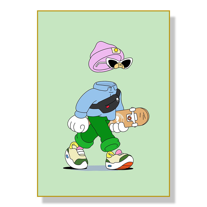 Sports Cartoon Characters Art Poster Home Living Room Canvas Painting