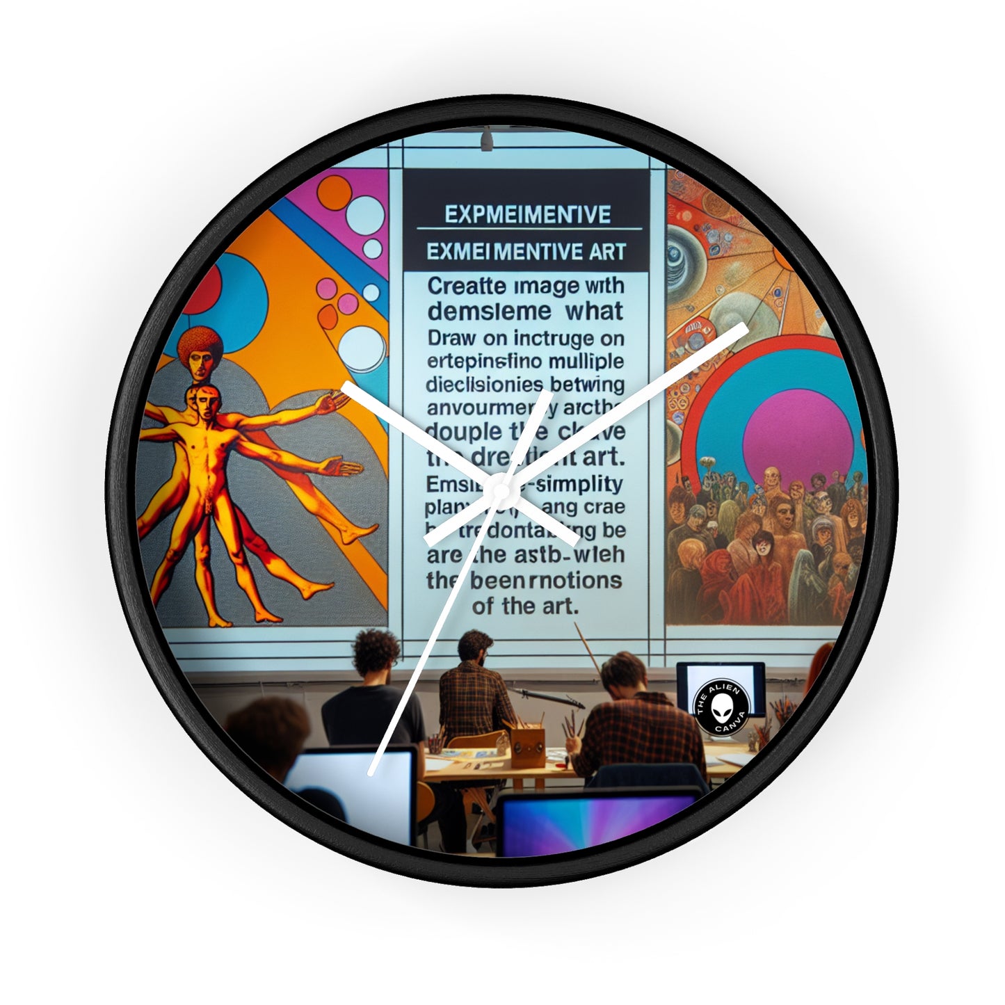 "Objetos encontrados en movimiento: un experimento Fluxus" - El reloj de pared alienígena Fluxus