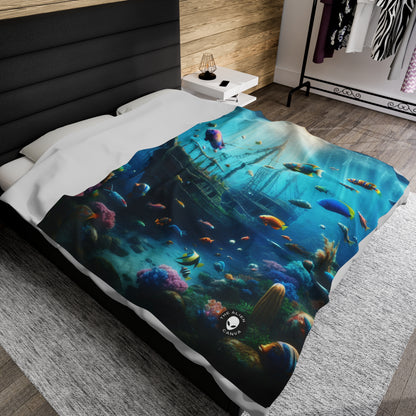 "Sunken Shipwreck Wonderland" - The Alien Velveteen Plush Blanket