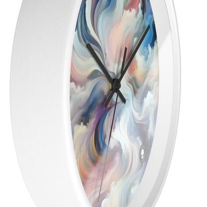 "Harmonie dans la nature : une abstraction lyrique" - L'horloge murale extraterrestre Abstraction lyrique