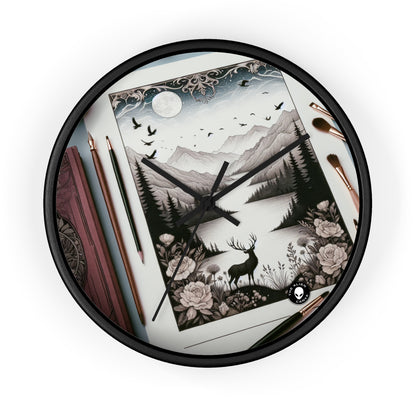 "Twilight Serenity: A Romantic Landscape" - The Alien Wall Clock Romanticism