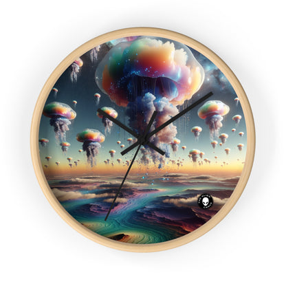 "Jellyfish Sky: A Surreal World" - The Alien Wall Clock