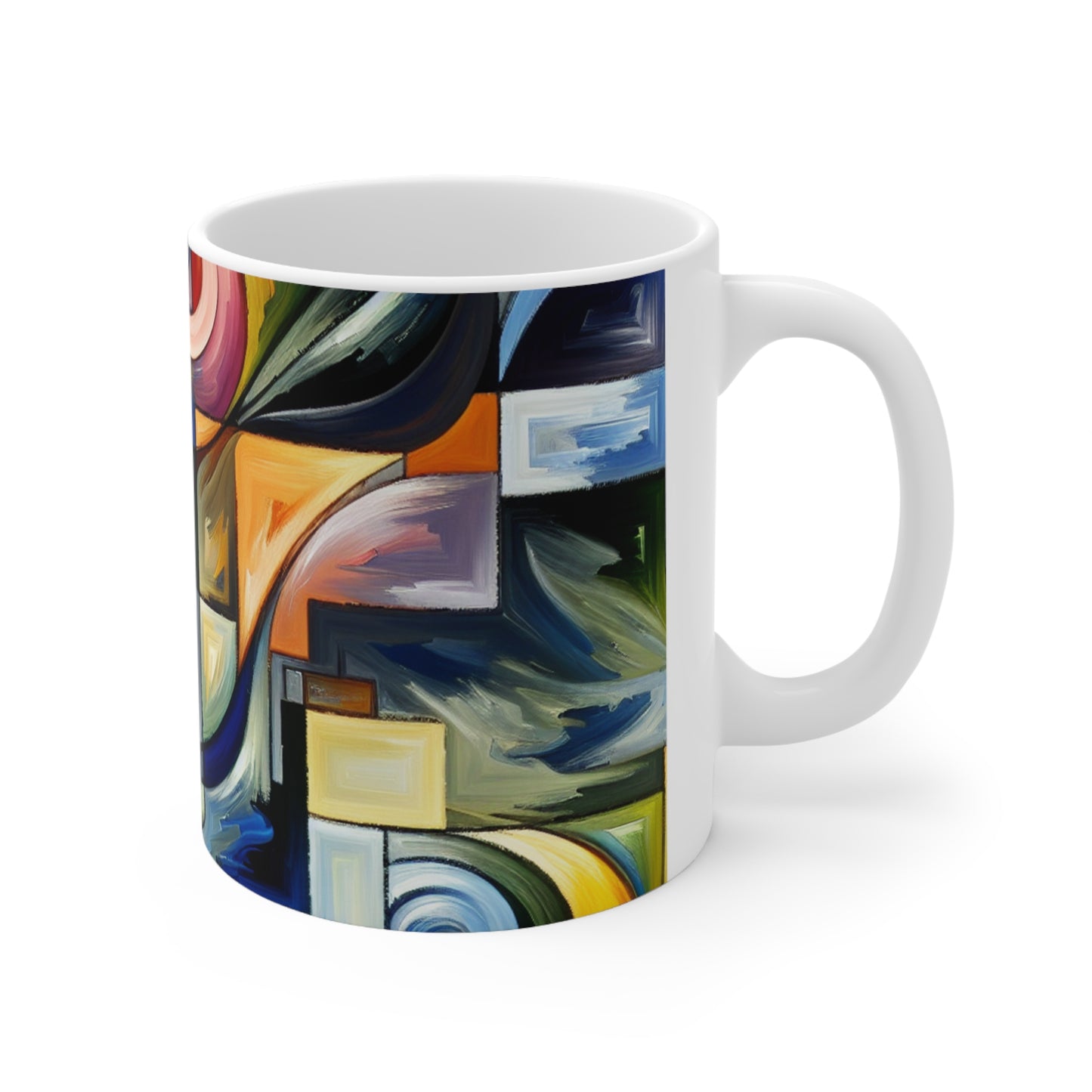 "A Tension of Shapes" - The Alien Ceramic Mug 11oz Abstract Expressionism Style