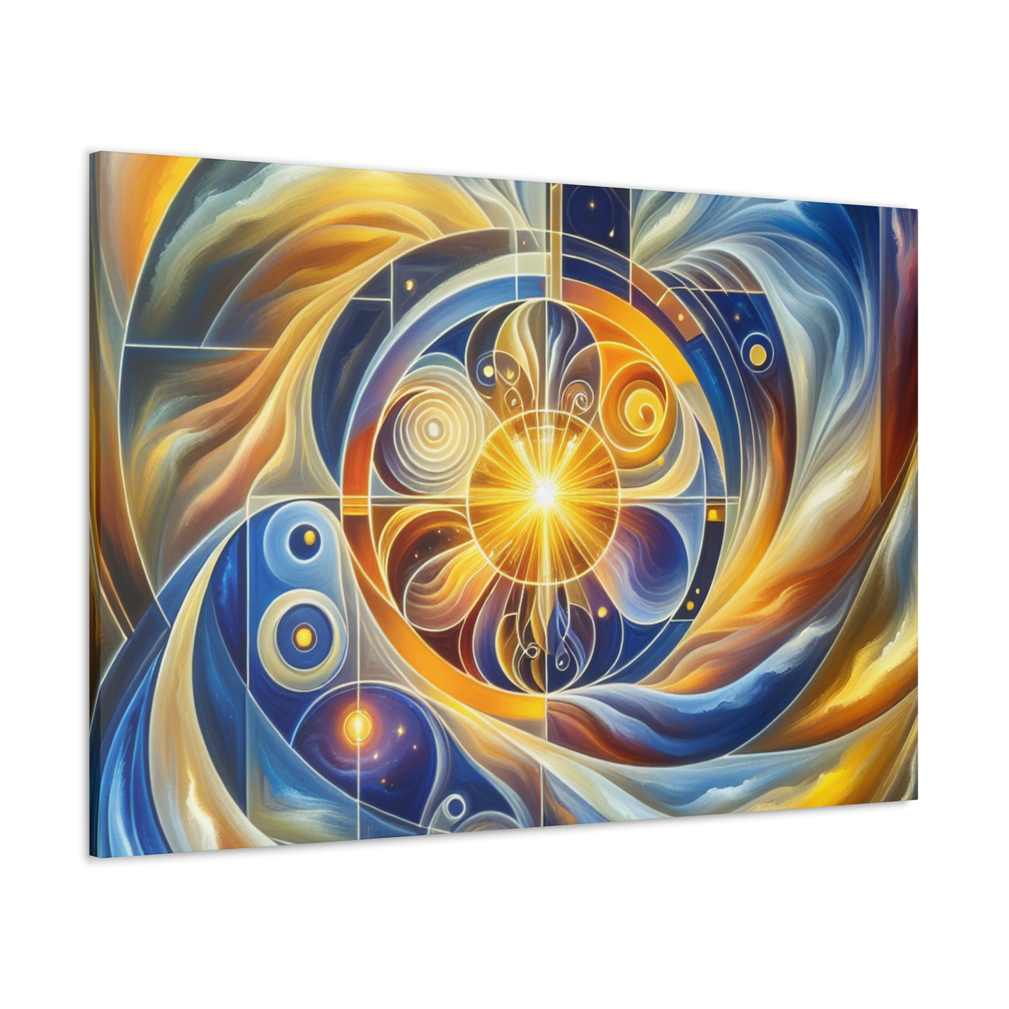 "Ascending Divinity: A Spiritual Awakening in Vibrant Geometry" - The Alien Canva Religious Art Style