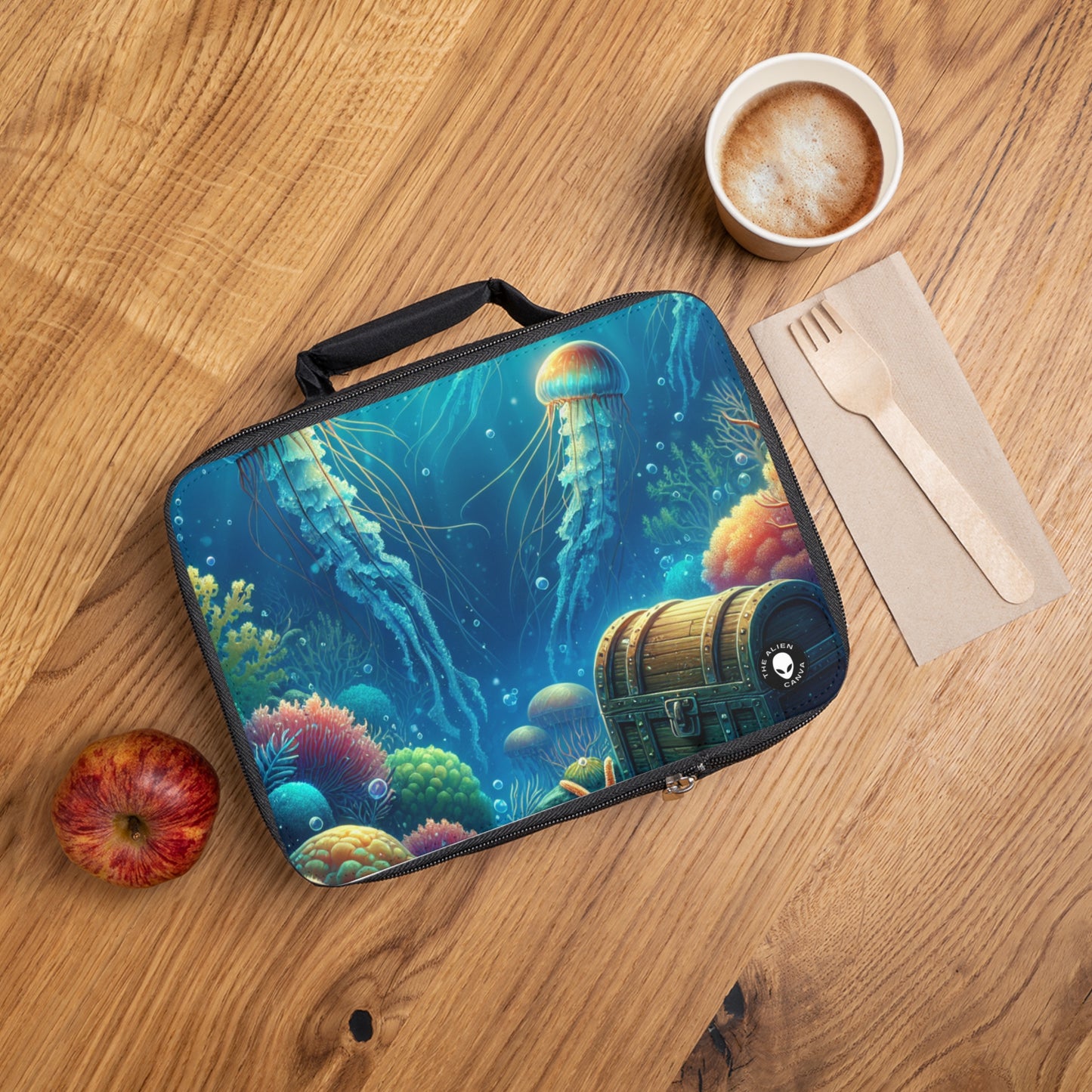 "Beneath the Waves: A Hidden Treasure"- The Alien Lunch Bag