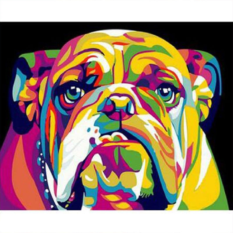 Pintura abstracta de animales coloridos sin marco, pintura Digital artesanal por números, imagen artística de pared moderna para arte de pared del hogar