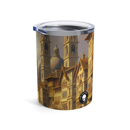 "Riviera Rhapsody: An Abstract Ode to the French Mediterranean" - The Alien Tumbler 10oz New European Painting