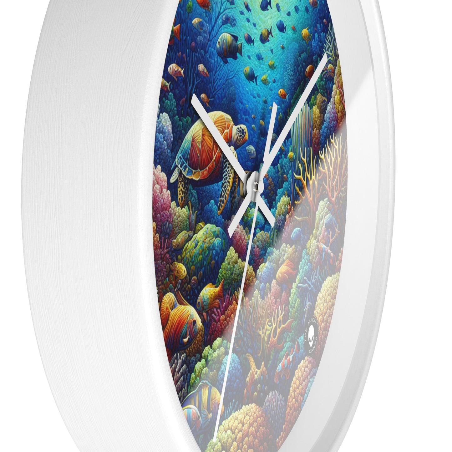 "Marine Paradise: Colorful Coral Reef Wildlife" - The Alien Wall Clock