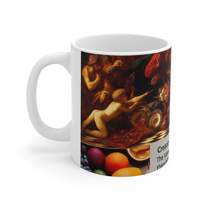 Ensueño veneciano: un homenaje contemporáneo a la vibrante elegancia de la escuela veneciana - The Alien Ceramic Mug 11oz Venetian School