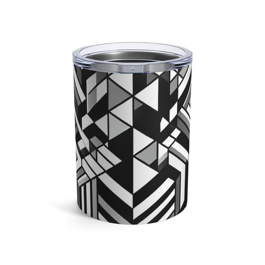 "Percepción en movimiento: una obra maestra de arte óptico alucinante" - The Alien Tumbler 10oz Op Art