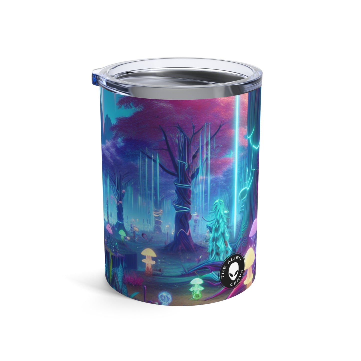 "Dreamscape Odyssey" - El vaso alienígena de 10 oz de arte de realidad virtual