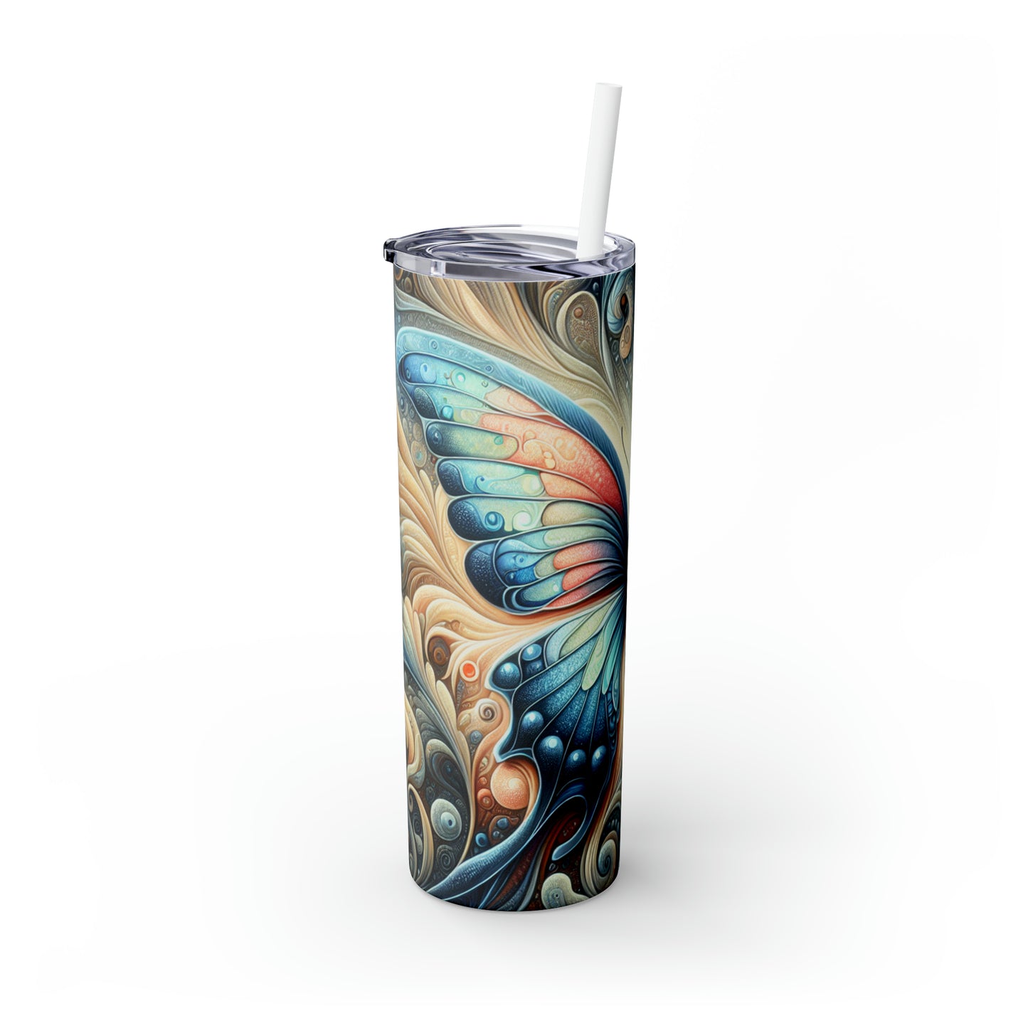 "Butterfly Transformation" - The Alien Maars® Skinny Tumbler with Straw 20oz Symbolism