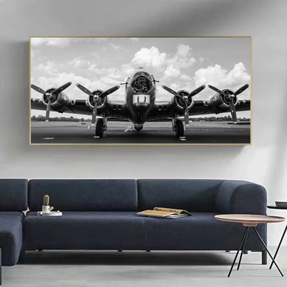 Affiche imprimée d'avion Vintage, peinture sur toile