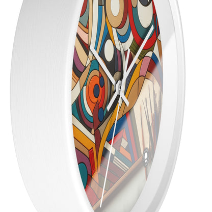 "Nightlife Chaos: A Dynamic Abstract Tribute to the City's Vibrant Energy" - The Alien Wall Clock Abstract Art