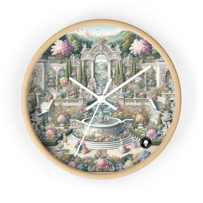 "Garden Elegance: A Rococo Affair" - L'horloge murale Alien Rococo