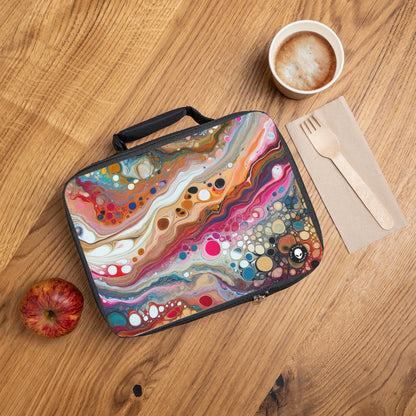 "Colores cósmicos: creación de un fascinante vertido acrílico inspirado en nebulosas celestes" - The Alien Lunch Bag Acrylic Pouring