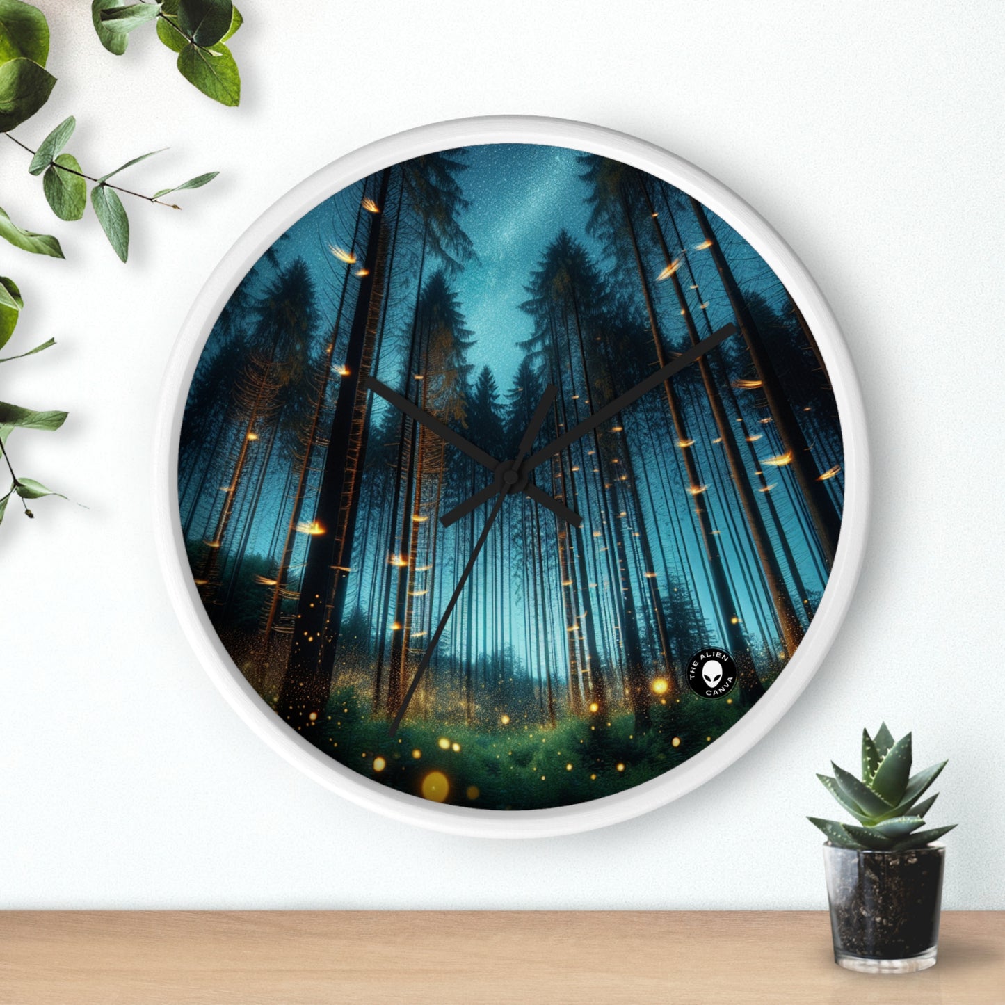 « Twilight Enchantment : Firefly Forest » – L'horloge murale extraterrestre