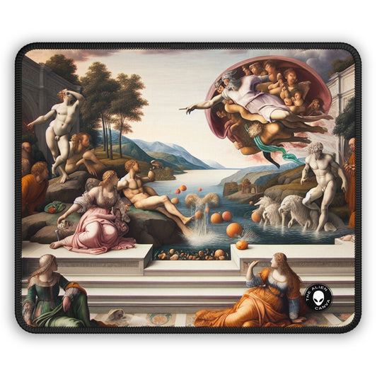 "Divine Enlightenment: A Renaissance Mythological Masterpiece" - The Alien Gaming Mouse Pad Renaissance