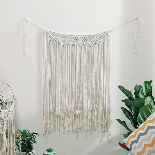 Tapestry Line Cotton And Linen Hand-woven Tassel Tapestry