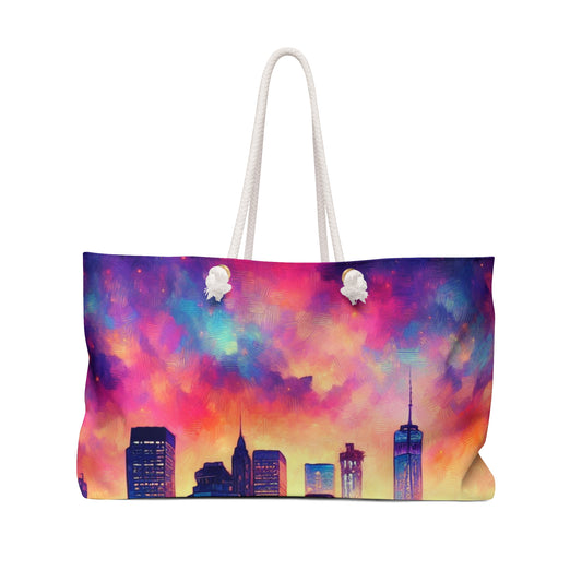 Hidden Oasis: A Spontaneous Impressionism Masterpiece in Vibrant Hues - The Alien Weekender Bag Impressionism