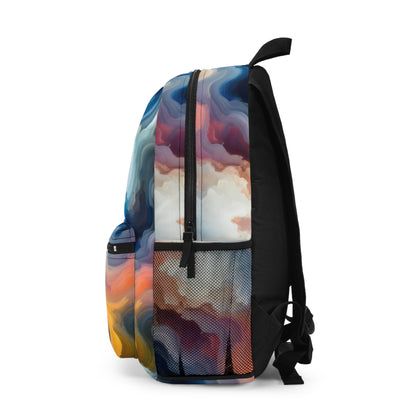 "Sunset Reflections: A Serene Color Field Painting" - The Alien Backpack Color Field Painting