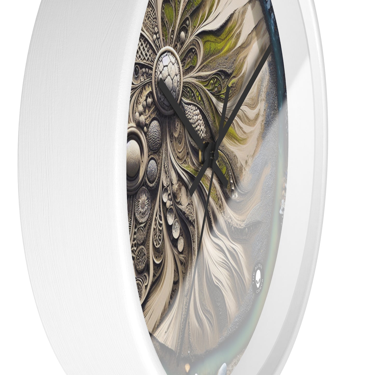 "Sandy Symphony: A Colorful Stone Mosaic on the Beach" - The Alien Wall Clock Land Art