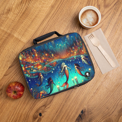 "Glowing Jellyfish City: A Whimsical Underwater World"- The Alien Lunch Bag