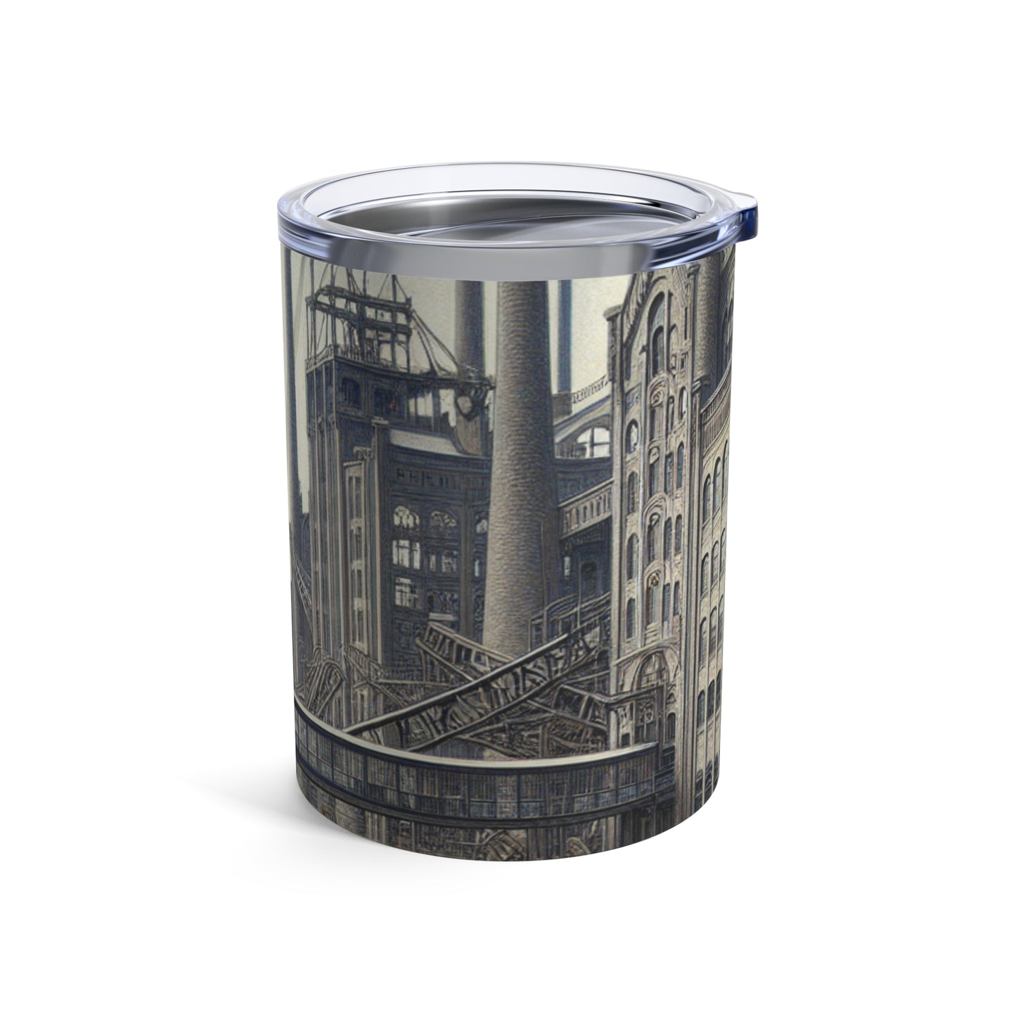 "Urban Precision: Modern Cityscape in the Style of Precisionism" - The Alien Tumbler 10oz Precisionism