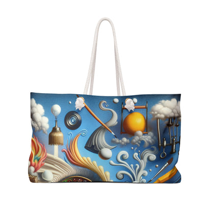 "Temporal Meltdown: Surreal Landscape" - The Alien Weekender Bag Surrealism