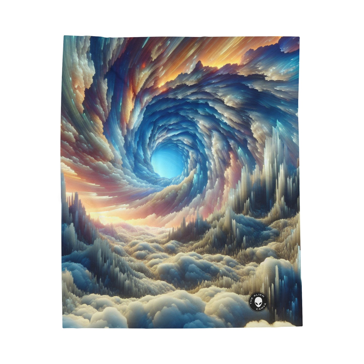 Crystal Peaks and Colorful Skies - The Alien Velveteen Plush Blanket