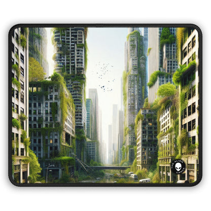 "Nature's Reclamation: A Futuristic Urban Jungle" - The Alien Gaming Mouse Pad