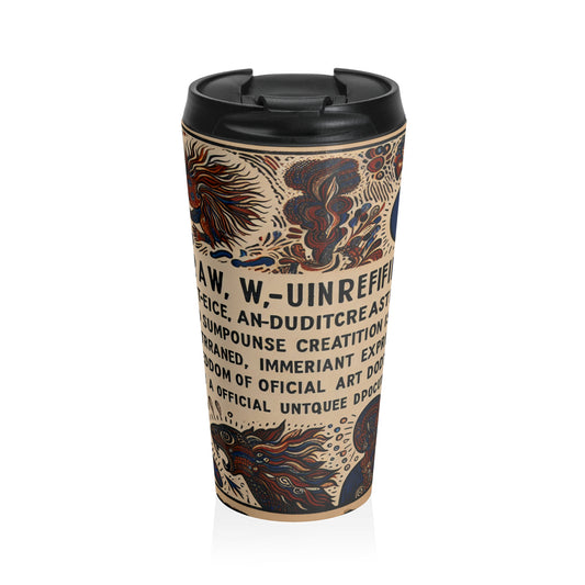 "Visions of the Beyond: A Surreal Dreamscape" - The Alien Stainless Steel Travel Mug Outsider Art