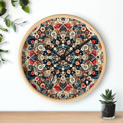 "Nature's Harmony: Floral Mandala Art" - L'art du motif d'horloge murale extraterrestre