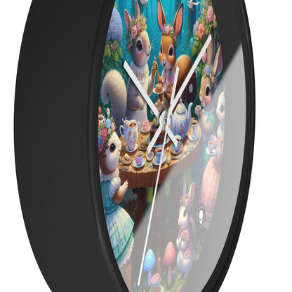 "Enchanted Tea Party in the Woodland Glade" - The Alien Wall Clock