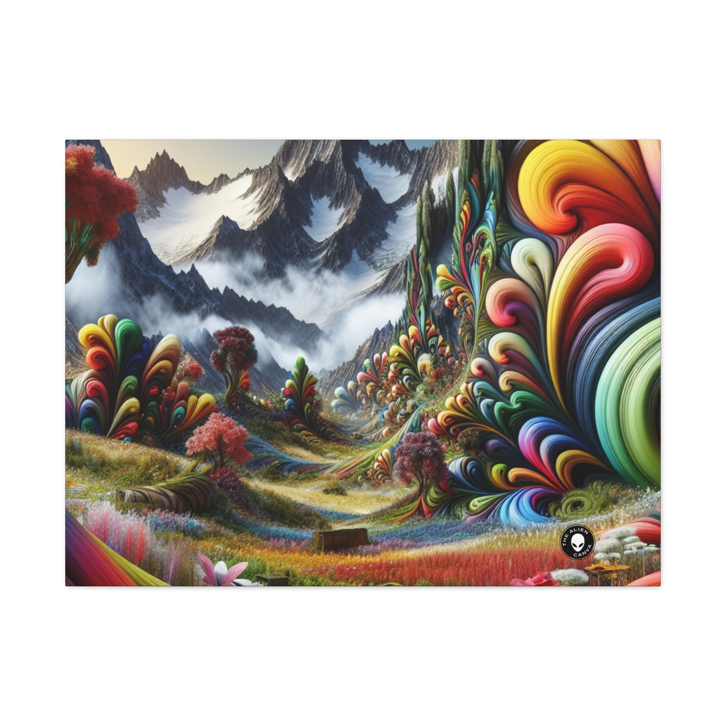 "Candy Mountains and Whimsical Valleys" - The Alien Canva